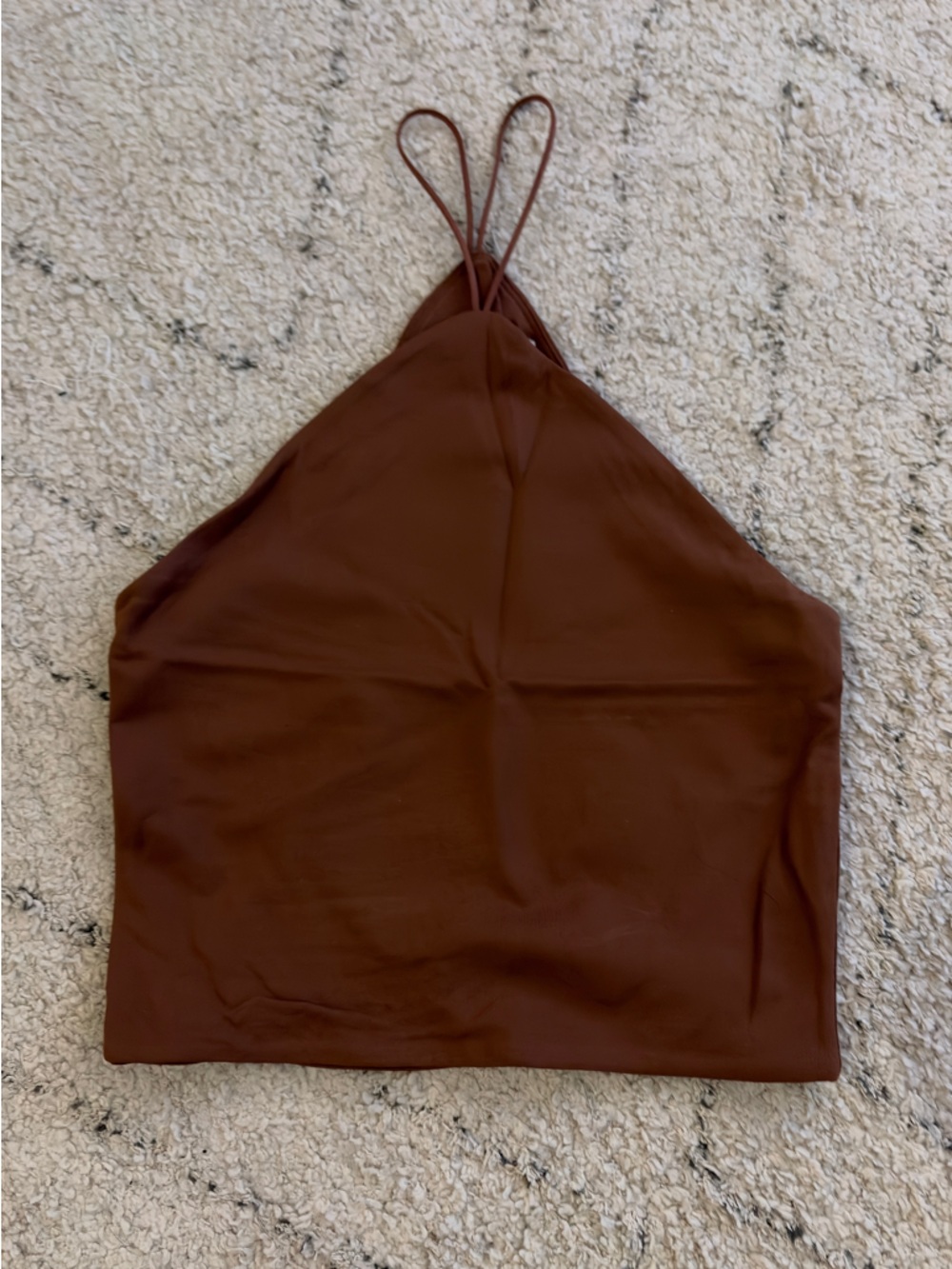 Aritzia Babaton Chocolate Brown Halter Top